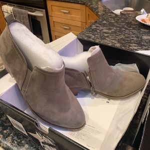 NEW! Torrid taupe suede bootie size 10